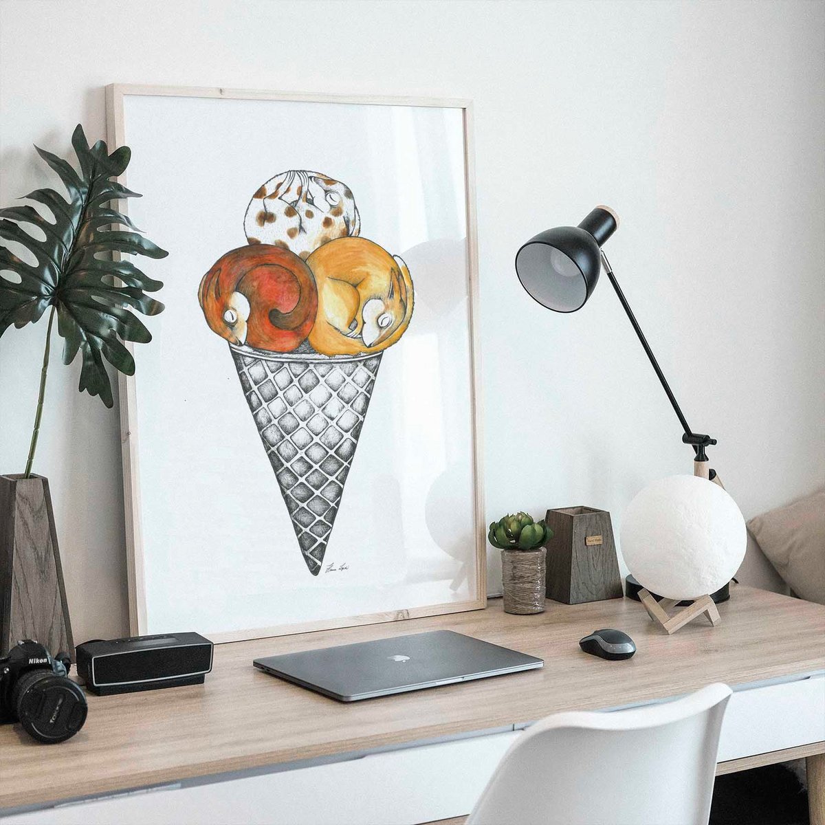 Kunstdruck - Eis-chörnchen