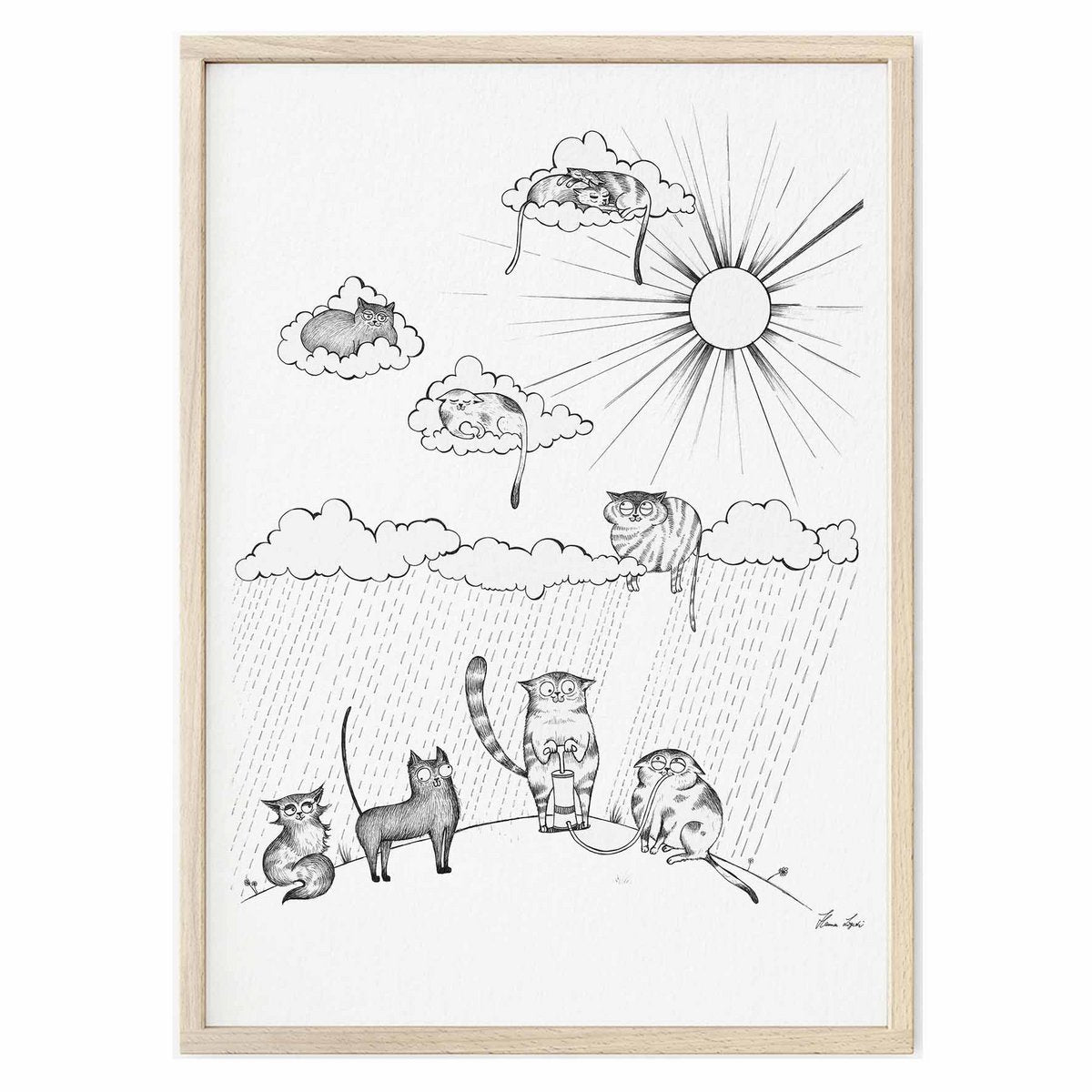 Kunstdruck - Heliumkatzen