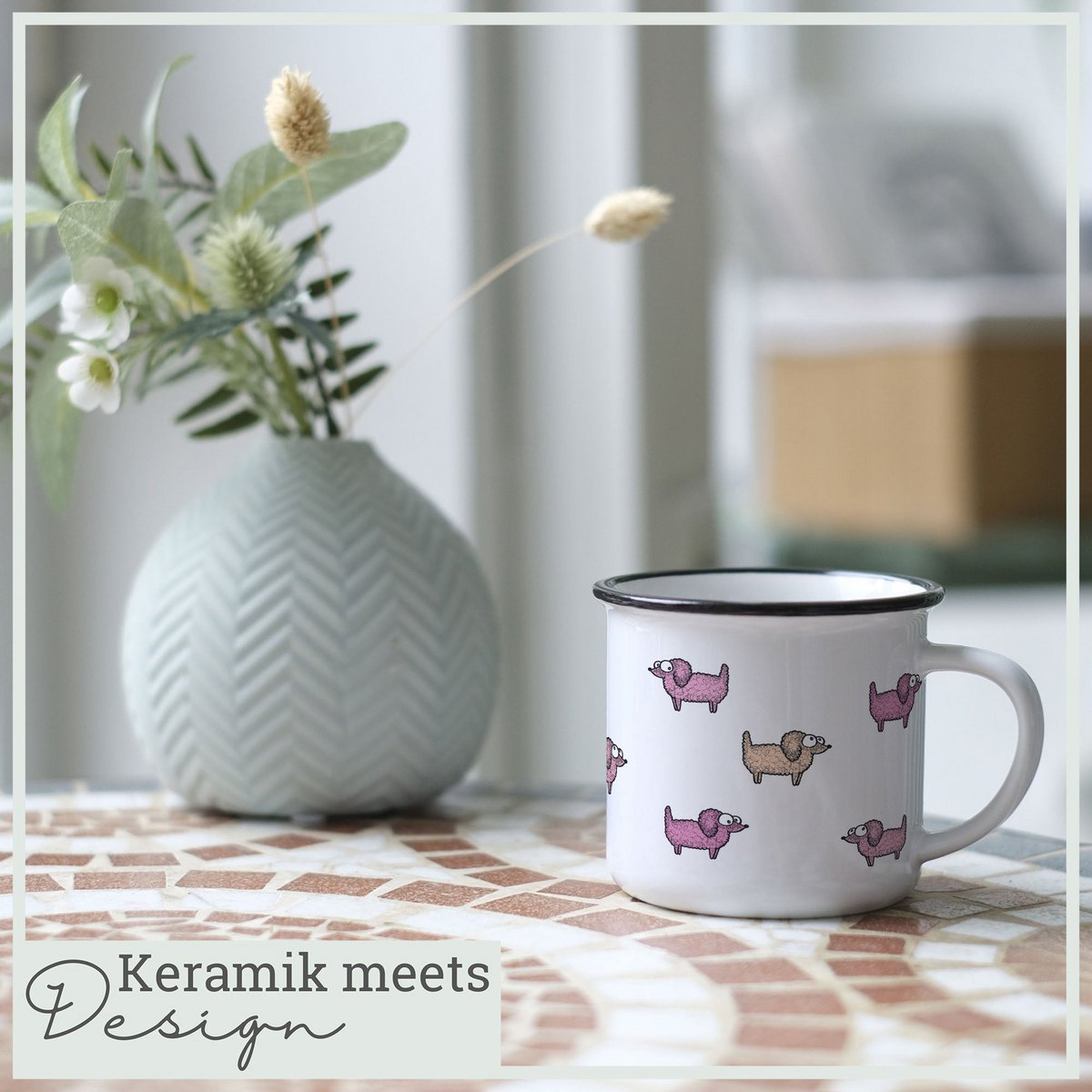 Keramiktasse – Pudel Rudel