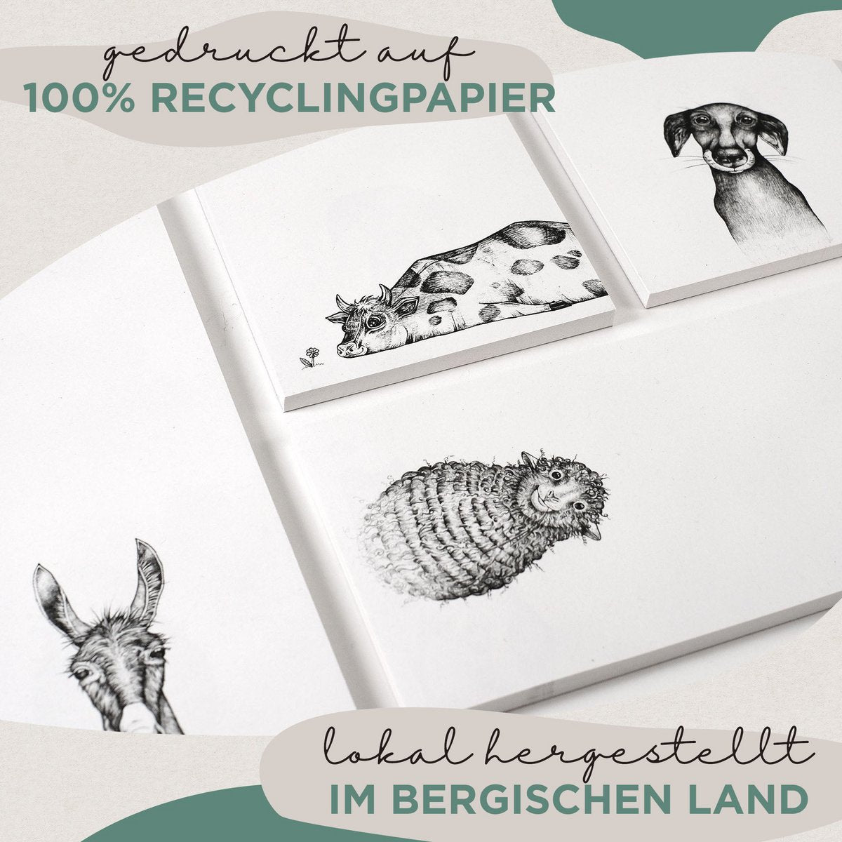 Notizblock – Bauernhof Quartett – 3er-Set