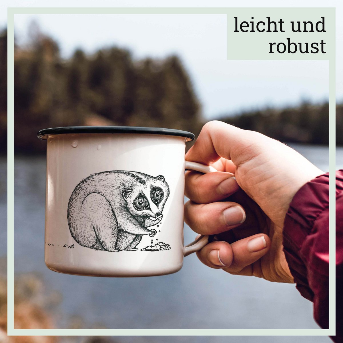 Emaille Tasse – Lori