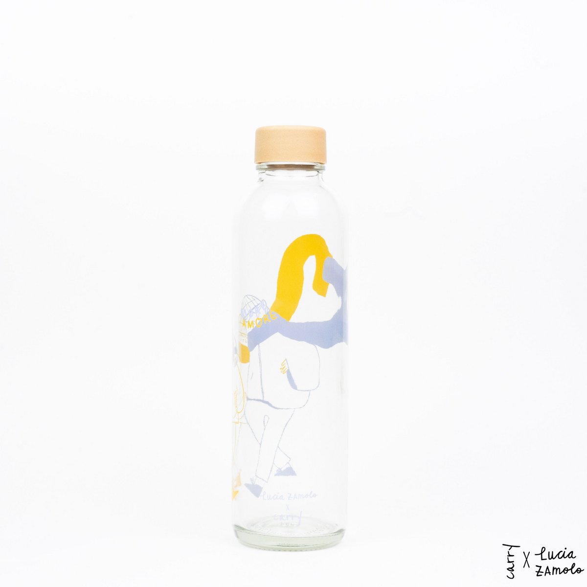 MORE AMORE BLUE 0,7 l Glasflasche