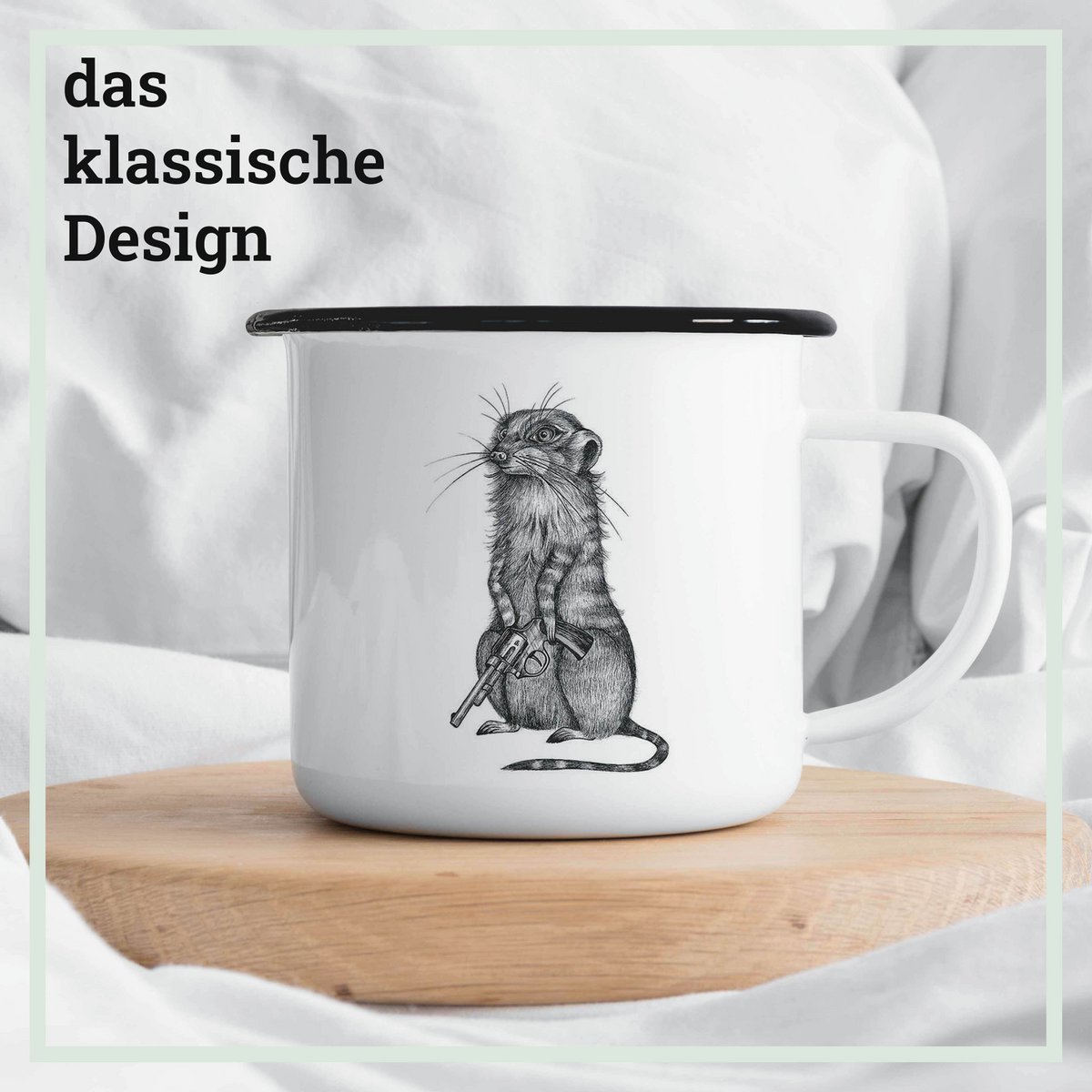 Emaille Tasse – Johnny Pistol