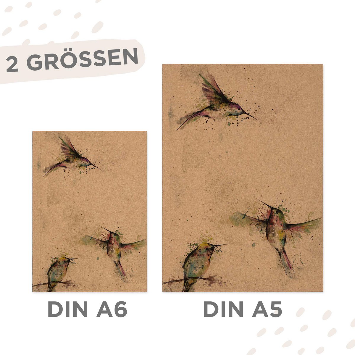 Notizbuch - 3 Kolibris