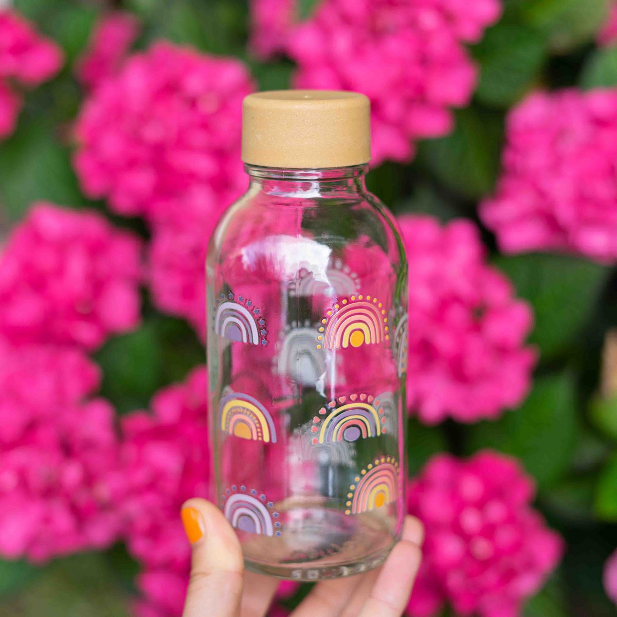 BOHO RAINBOW 0,4 l Glasflasche
