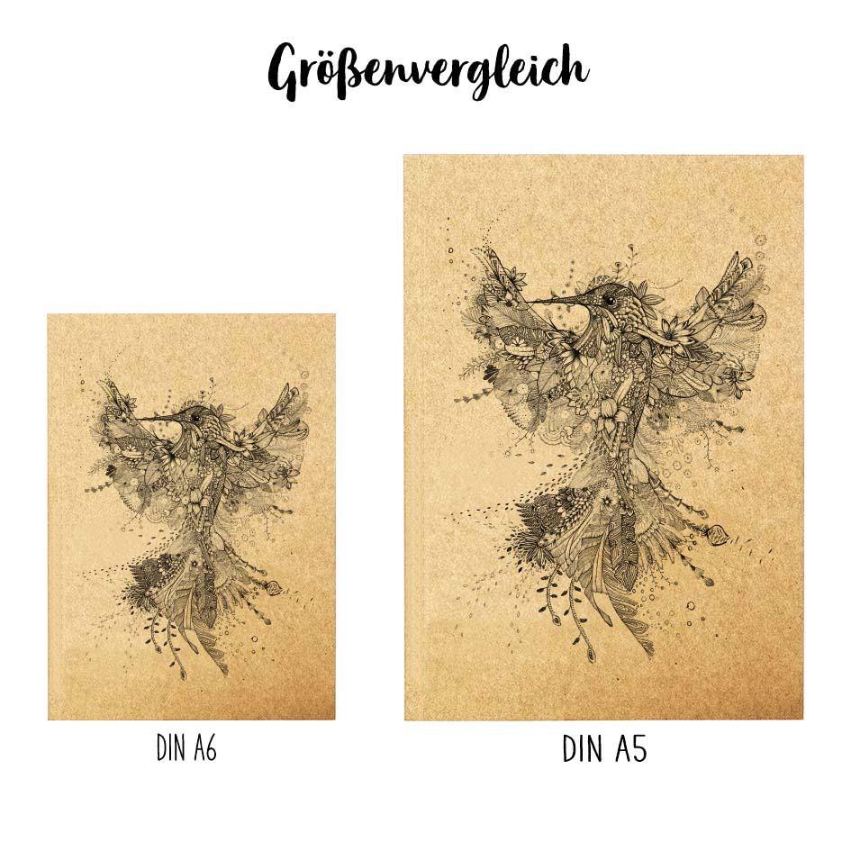 Notizbuch - Blumenvogel