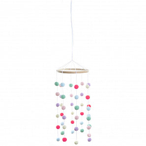 Bastelset Pompon Mobile pastell regenbogen