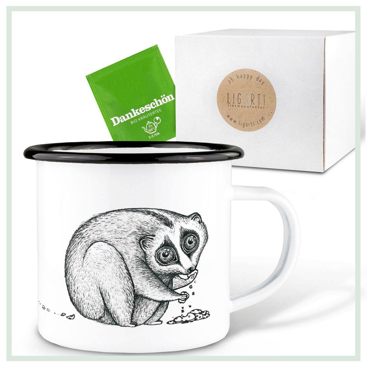 Emaille Tasse – Lori