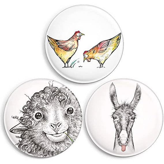 Magnet 3er-Set – Bauernhoftiere