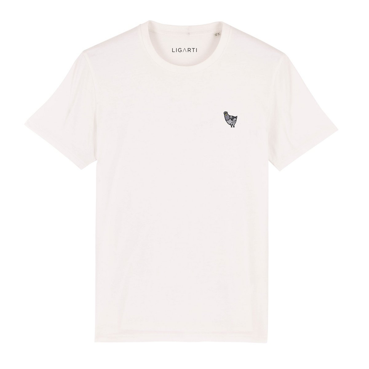 Besticktes T-Shirt – Claude die Taube