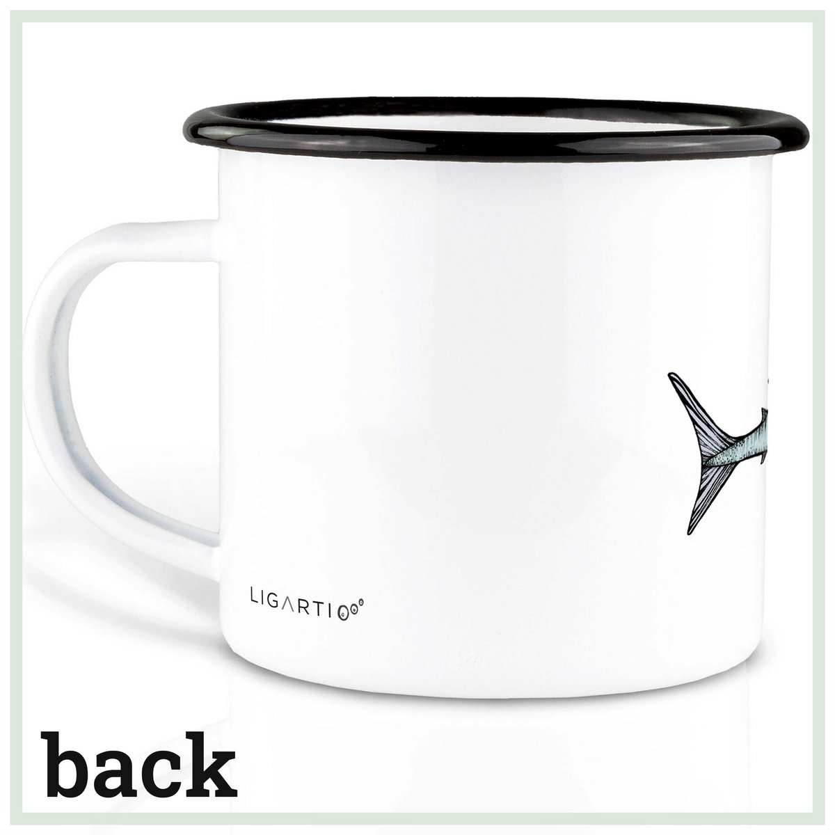 Emaille Tasse – Schwertfisch