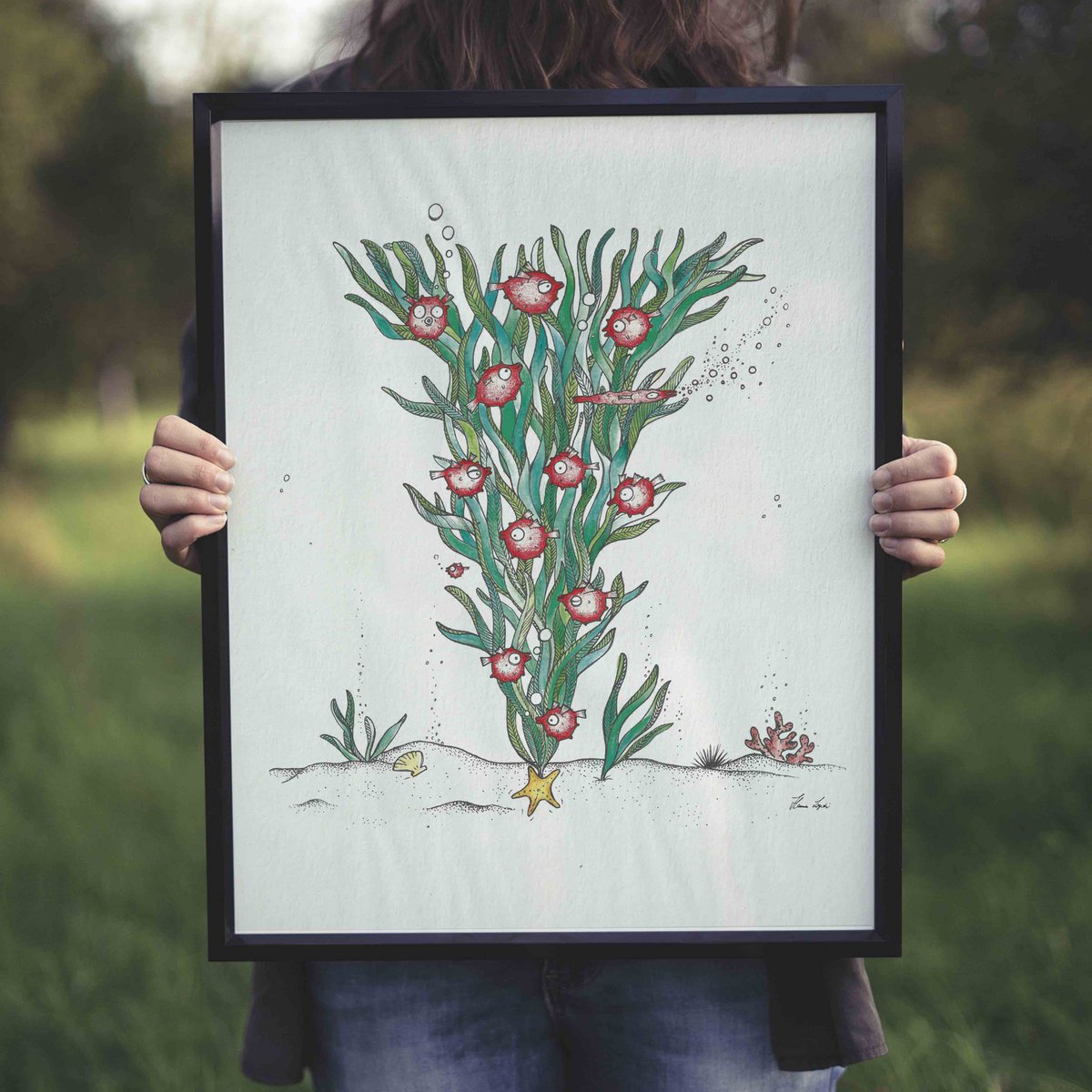 Kunstdruck - Merry Fishmas