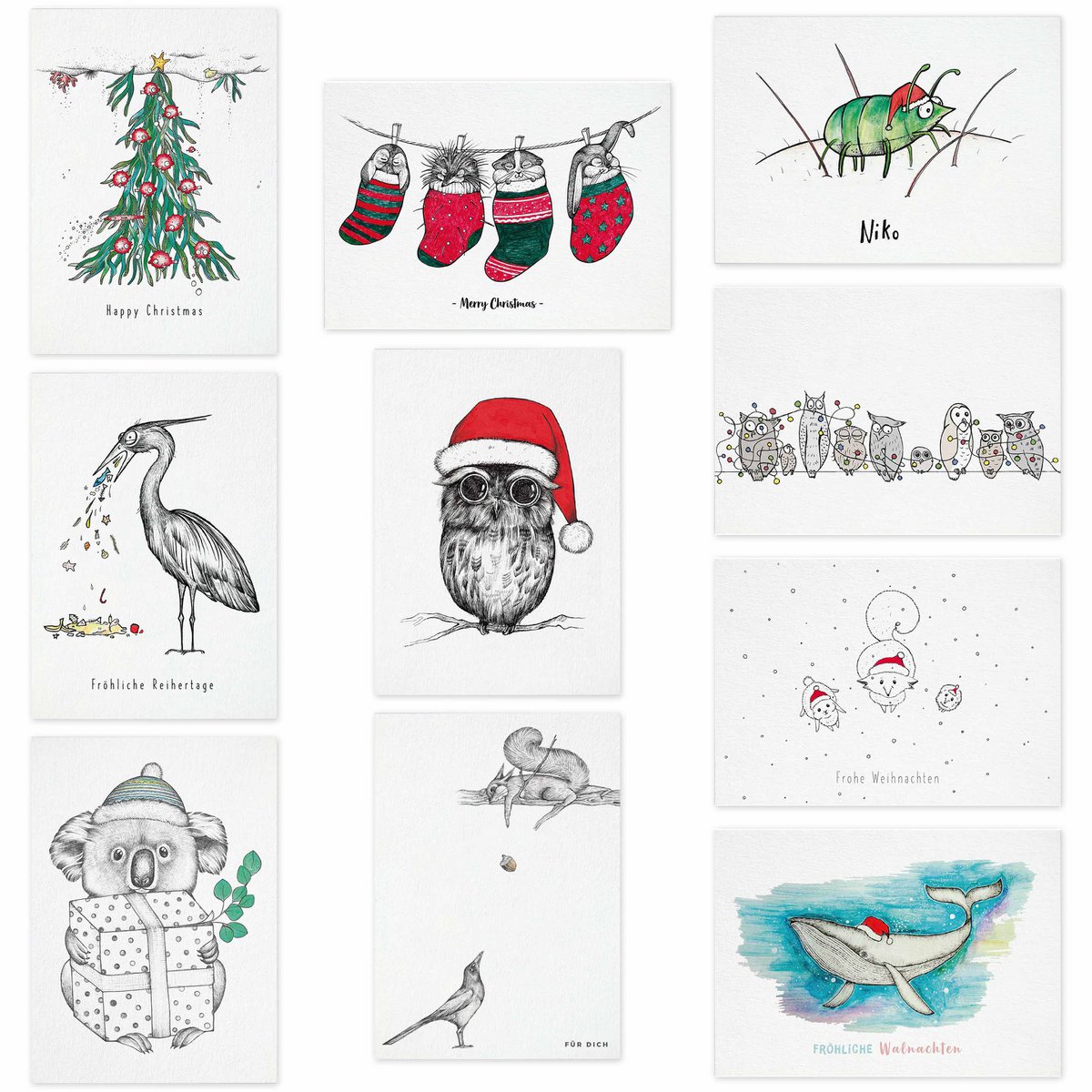 Postkarten – 10er-Set – Christmas All Around