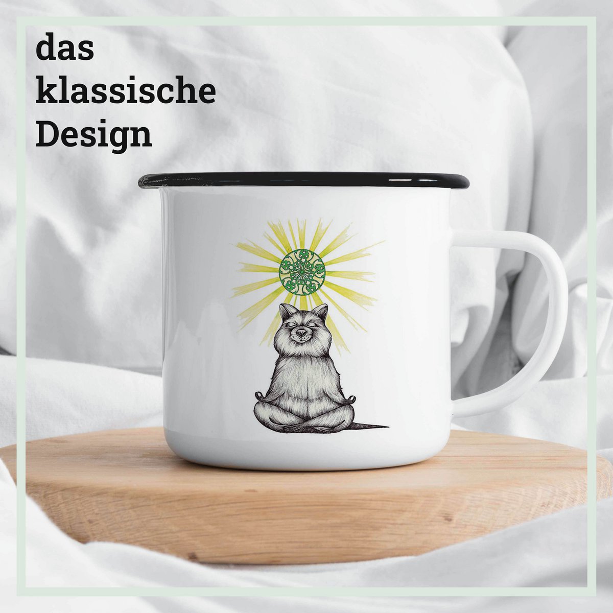 Emaille Tasse – Yogibär