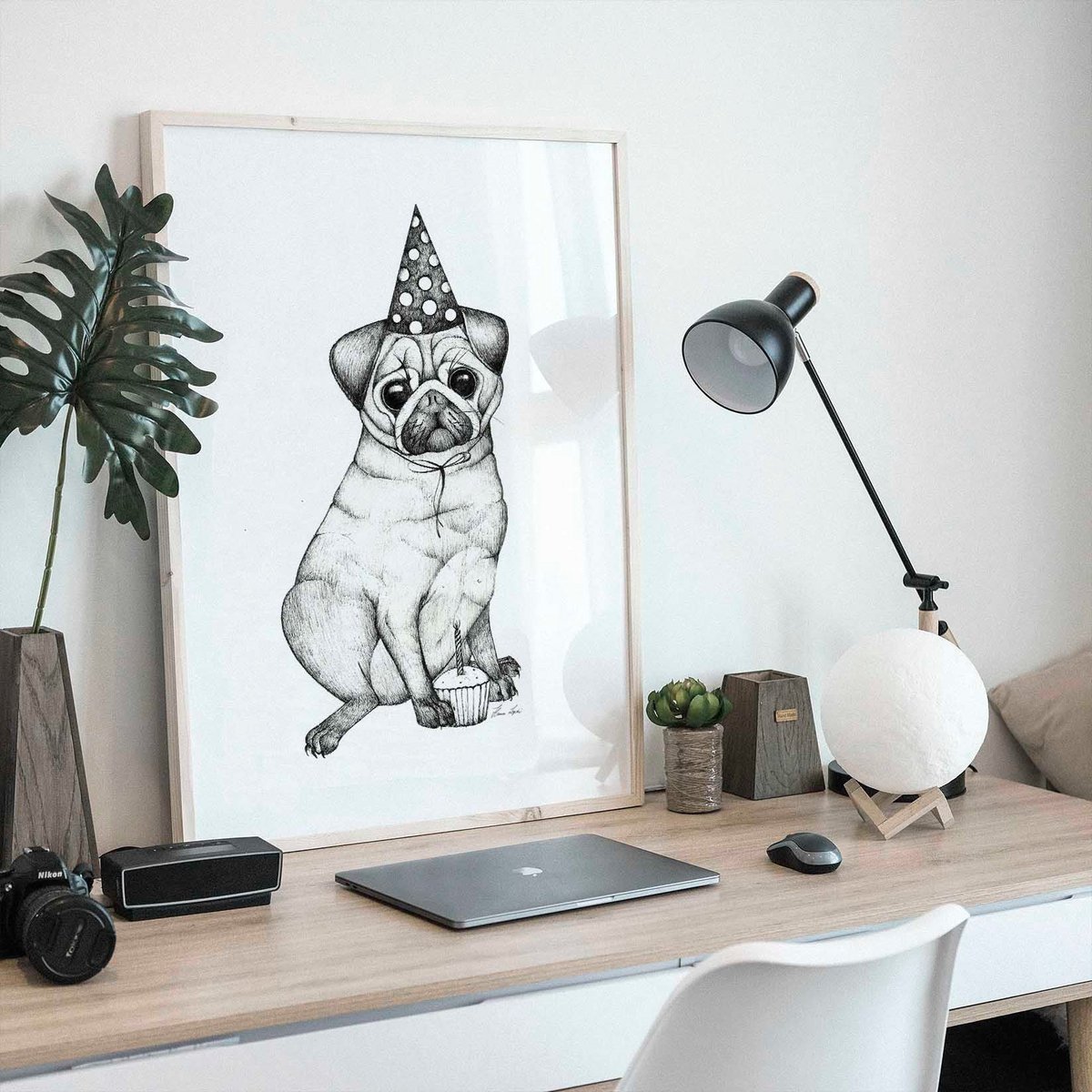 Kunstdruck - Mops