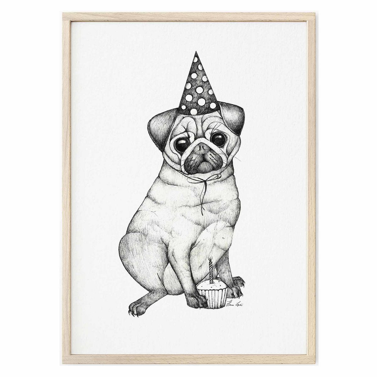 Kunstdruck - Mops
