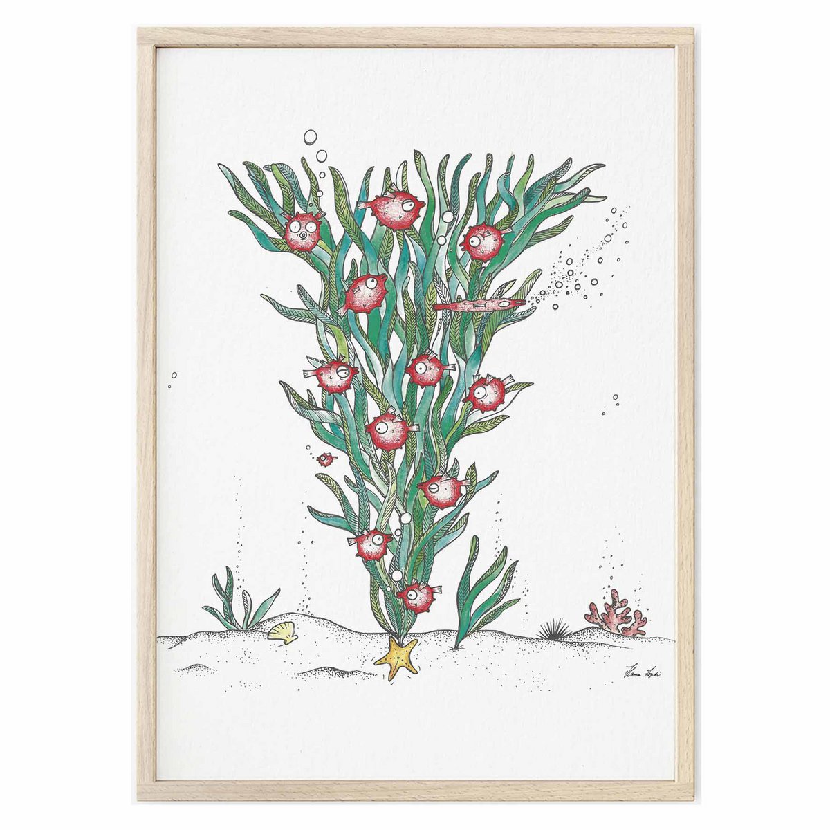 Kunstdruck - Merry Fishmas