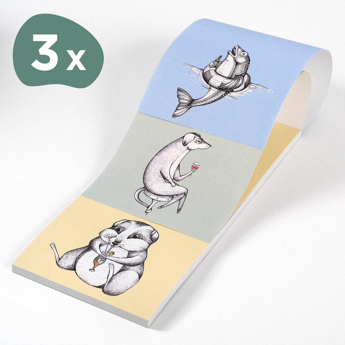 Notizblock – Prösterchen Trio – 3er-Set