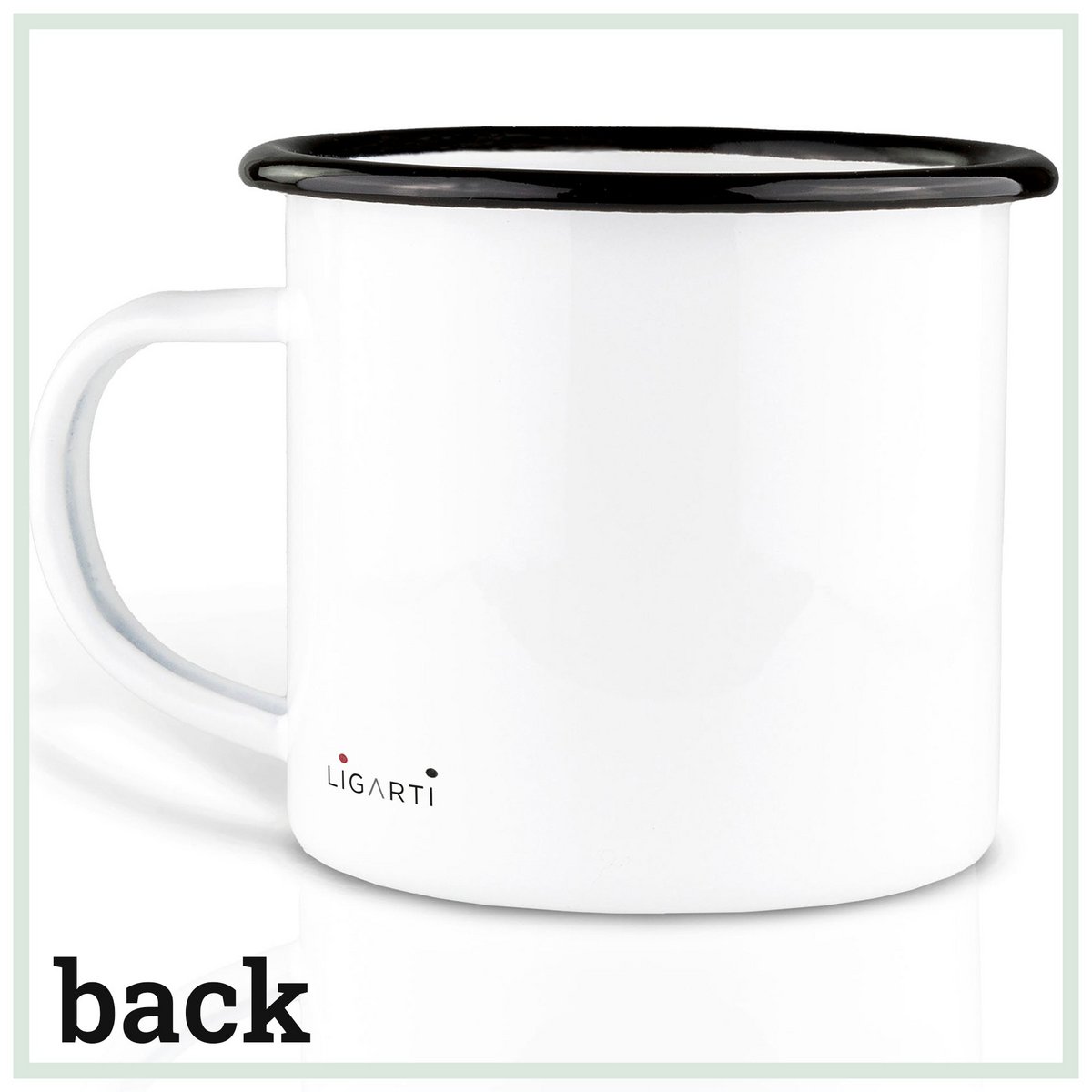 Emaille Tasse – Fliegende Fische