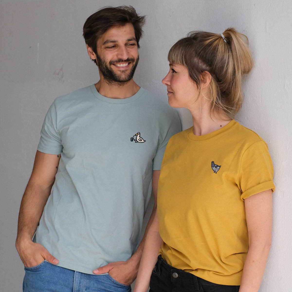 Besticktes T-Shirt – Piet die Ente