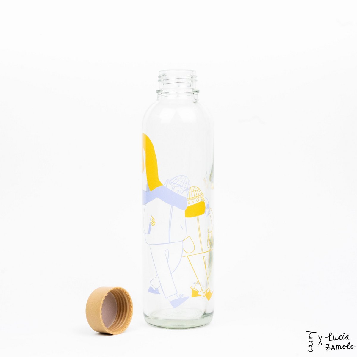 MORE AMORE BLUE 0,7 l Glasflasche