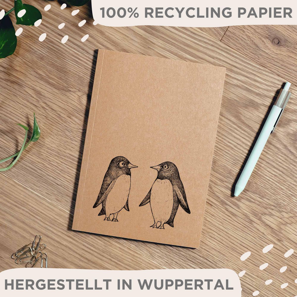 Notizbuch - Pinguin Love Story