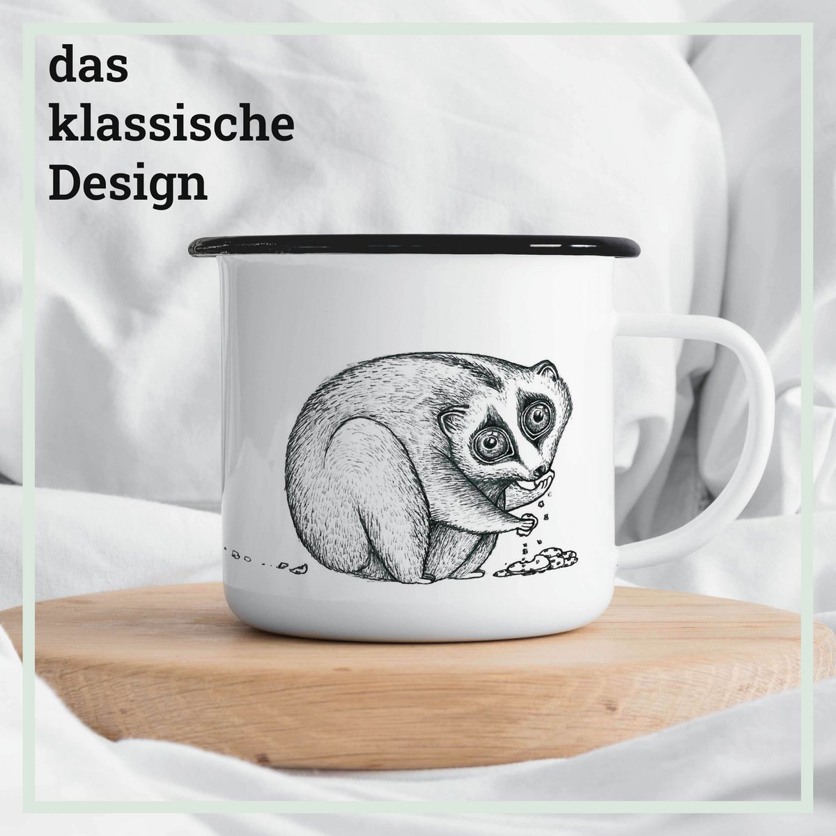 Emaille Tasse – Lori