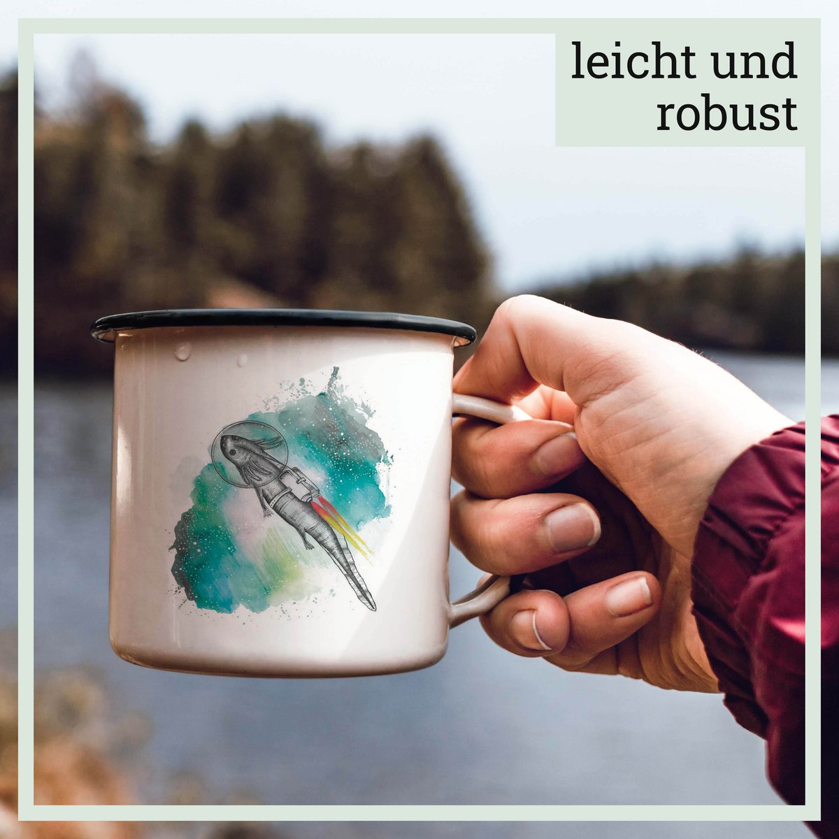 Emaille Tasse – Astrolotl