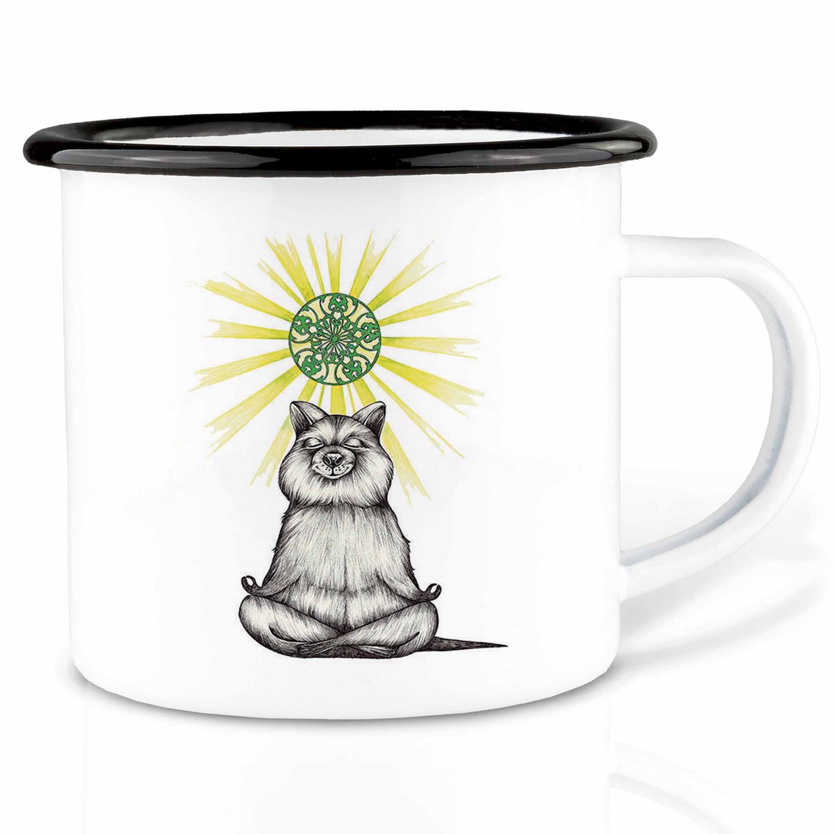 Emaille Tasse – Yogibär