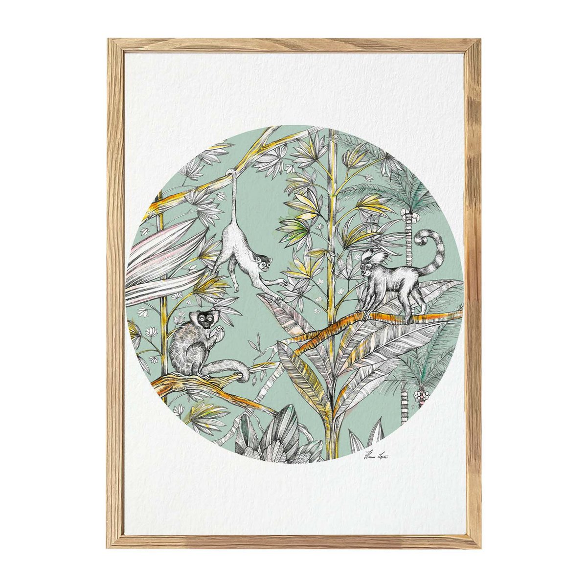 Kunstdruck - Affen
