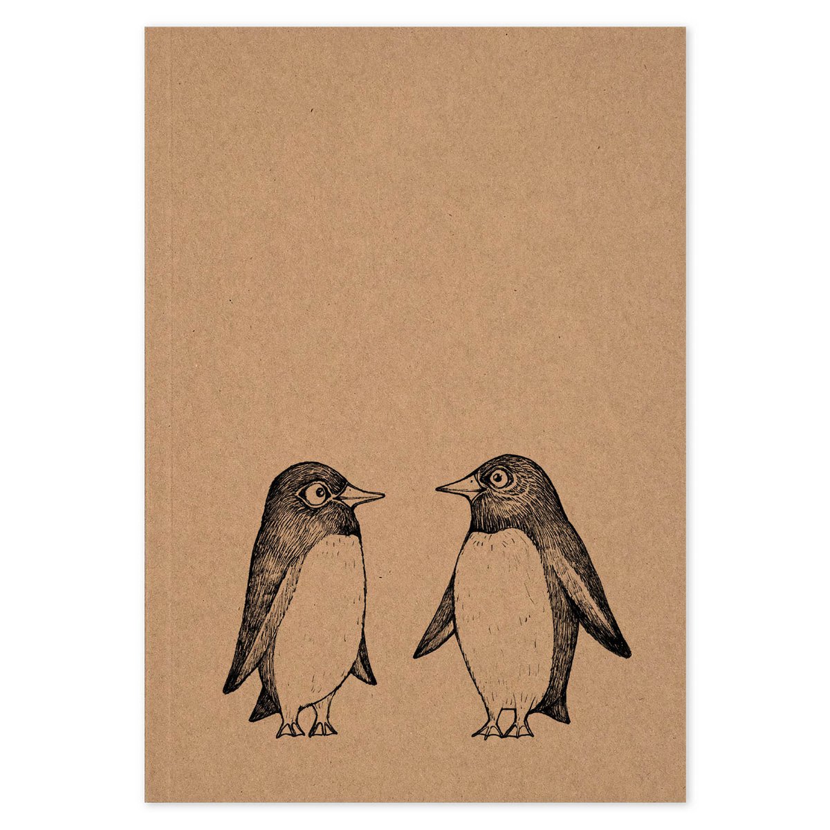 Notizbuch - Pinguin Love Story