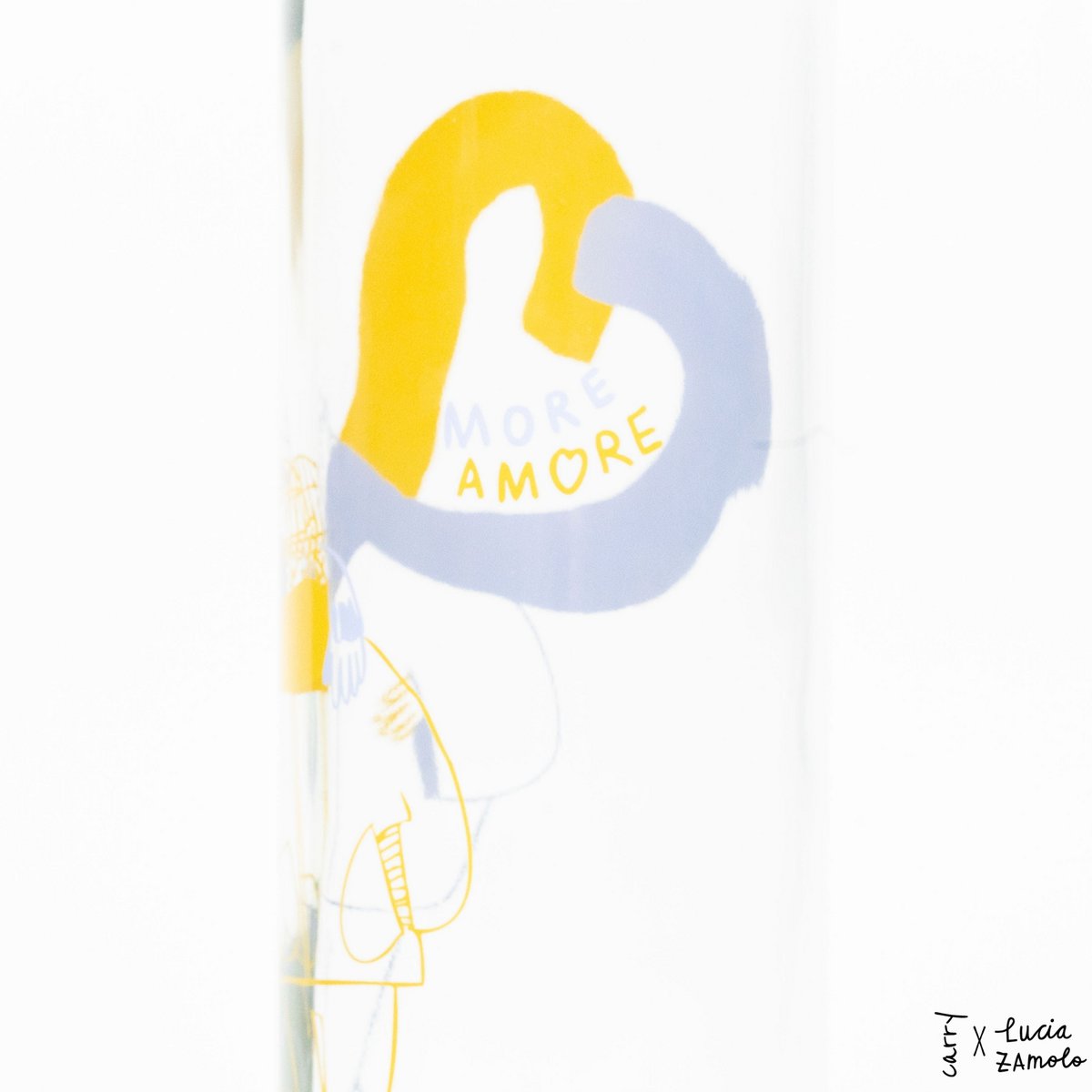 MORE AMORE BLUE 0,7 l Glasflasche