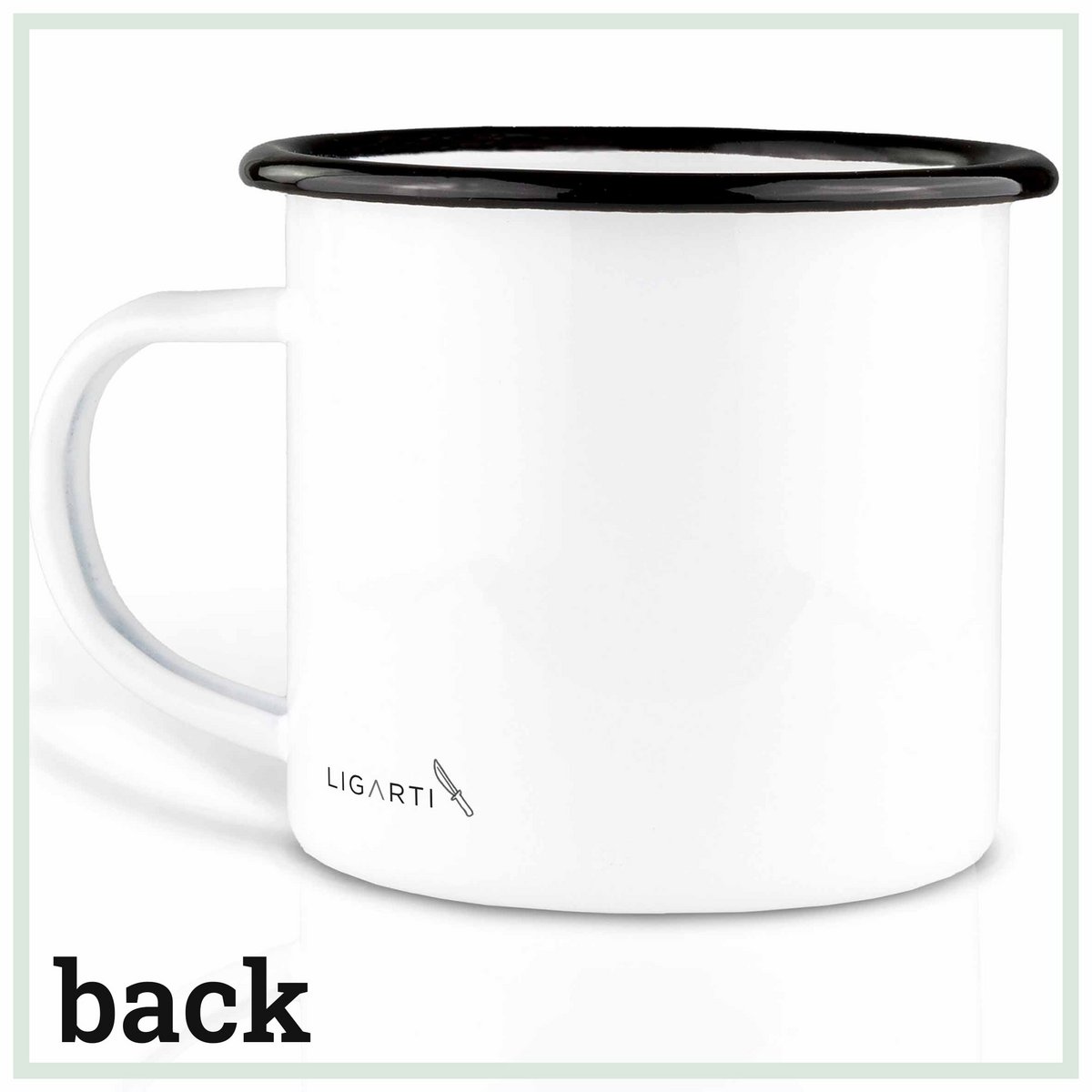 Emaille Tasse – Toni Knife