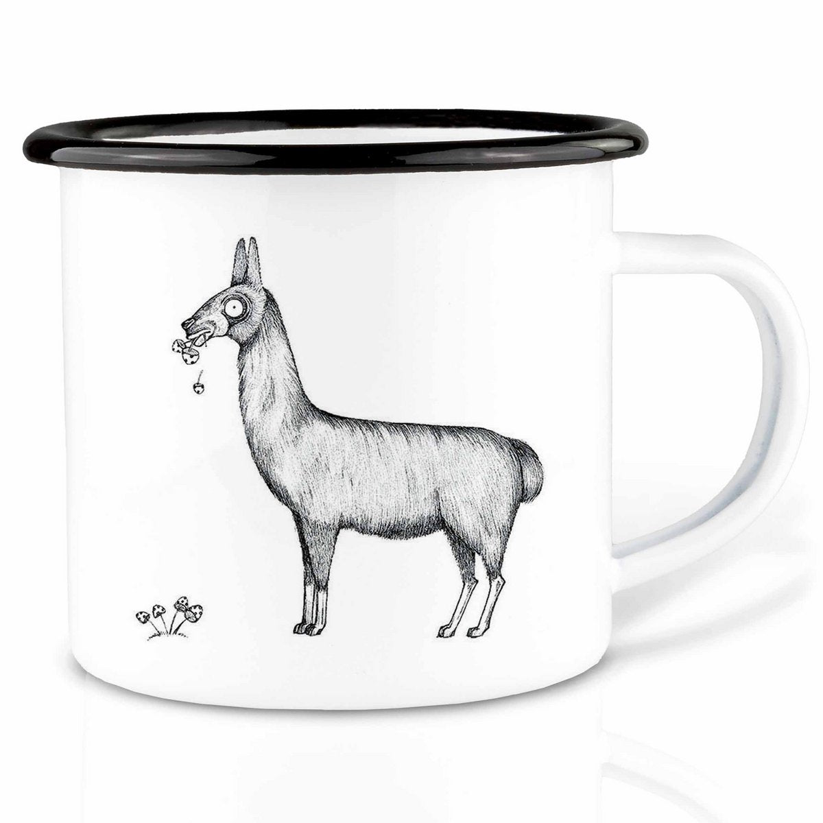 Emaille Tasse – Lama