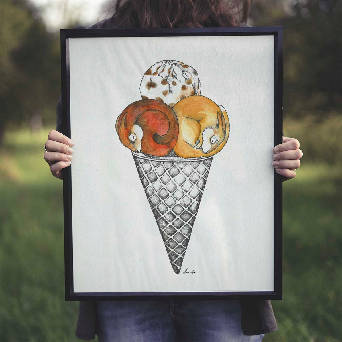 Kunstdruck - Eis-chörnchen
