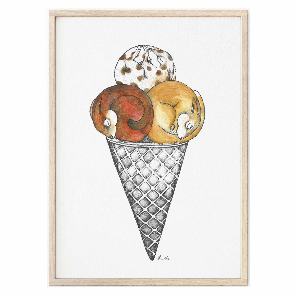 Kunstdruck - Eis-chörnchen