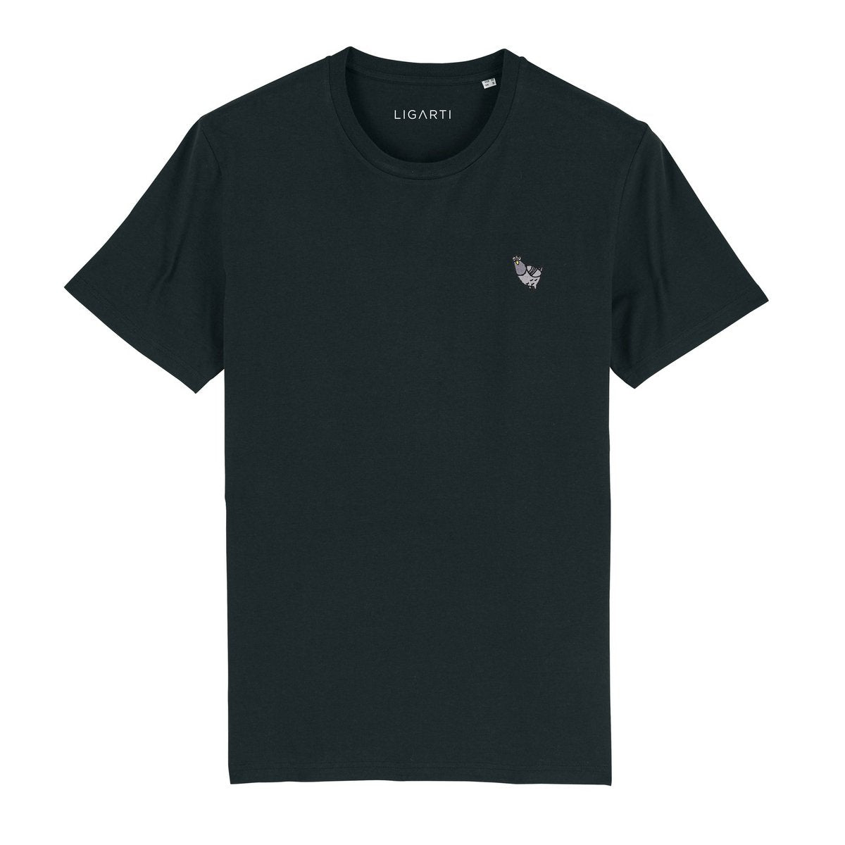 Besticktes T-Shirt – Claude die Taube
