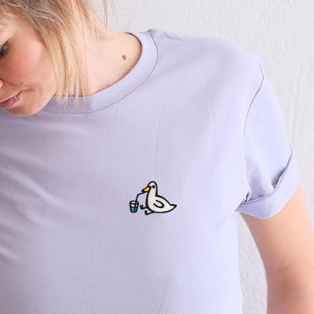 Besticktes T-Shirt – Piet die Ente