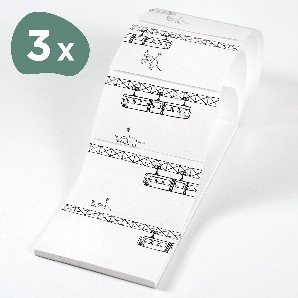 Notizblock – Tuffi Quintett – 3er-Set