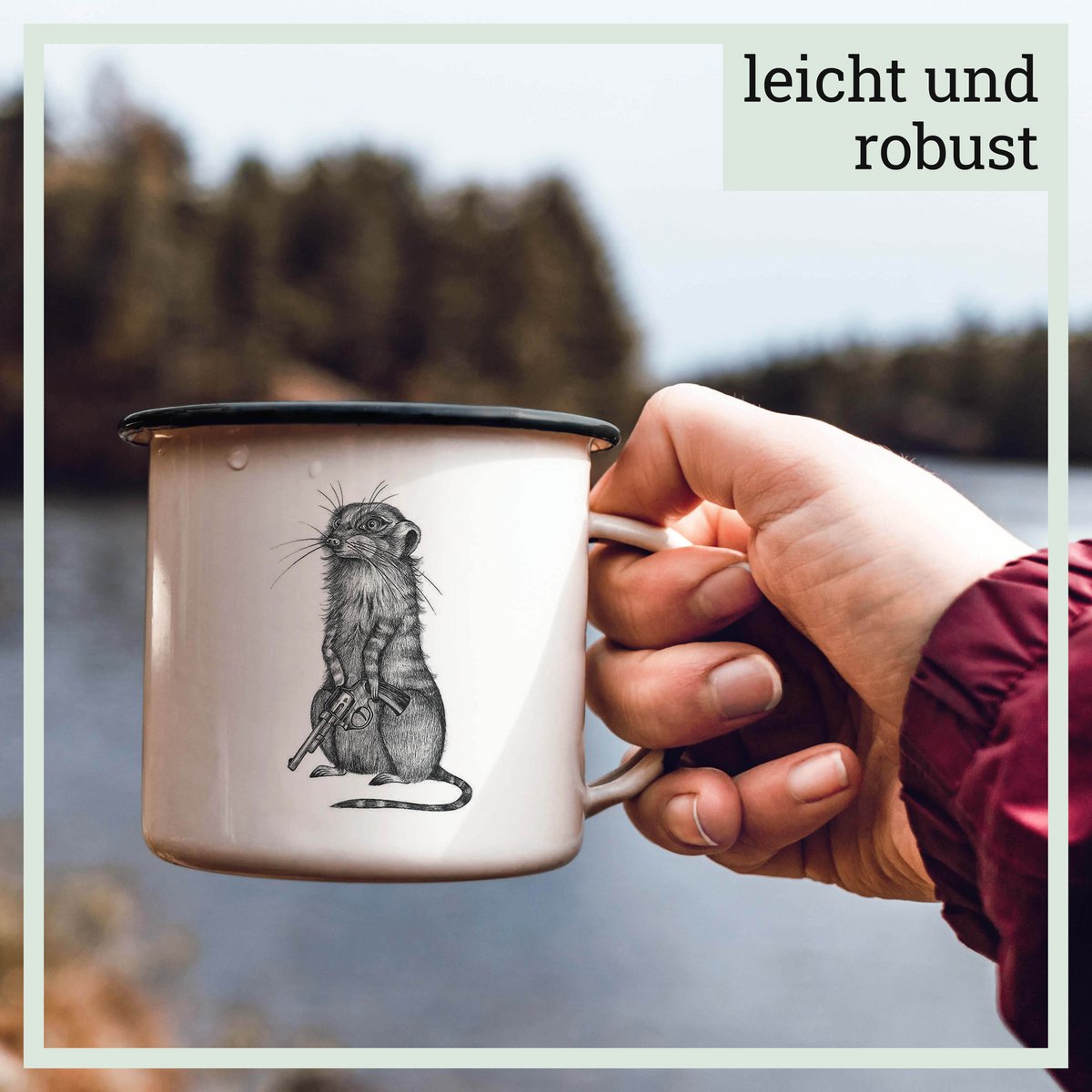 Emaille Tasse – Johnny Pistol