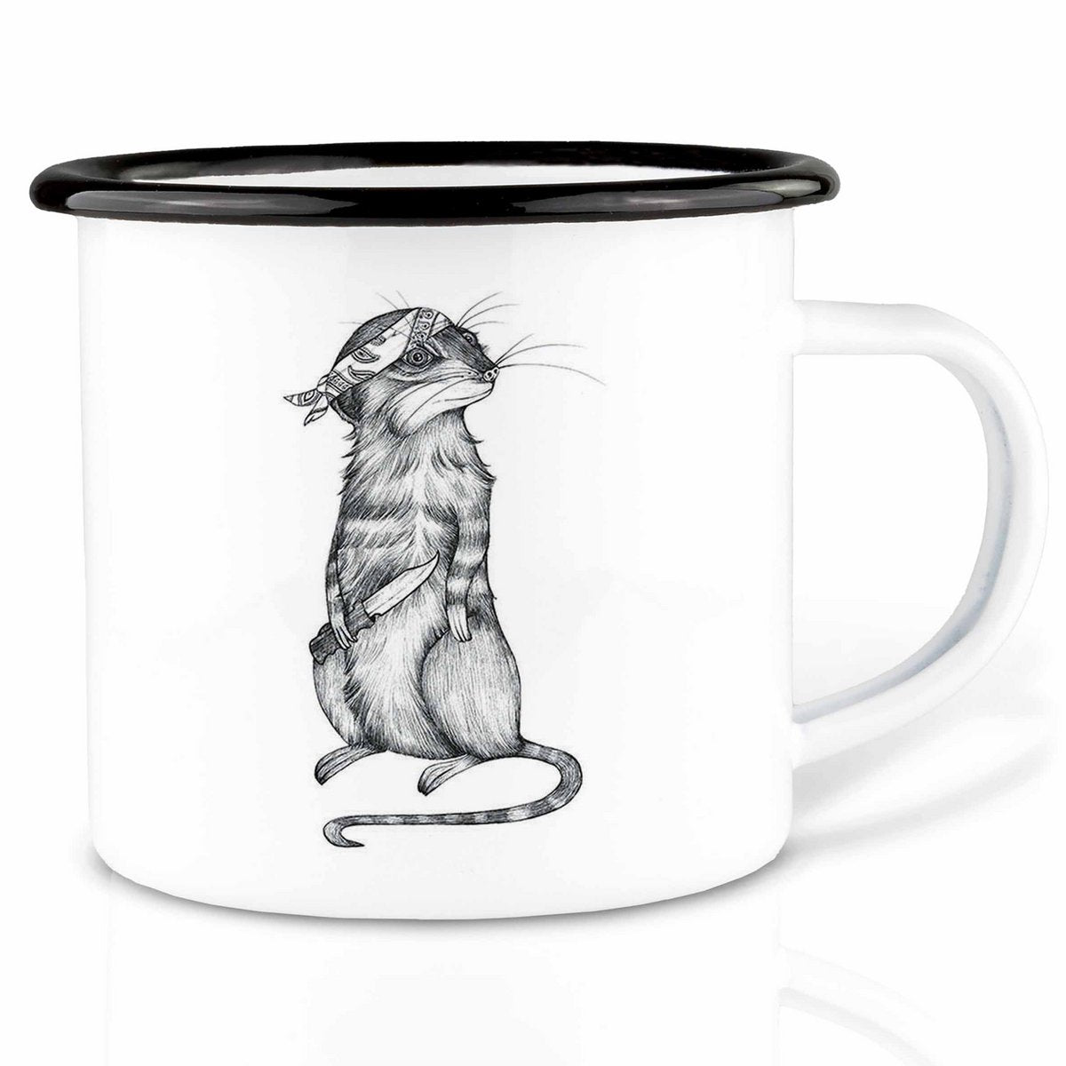Emaille Tasse – Toni Knife