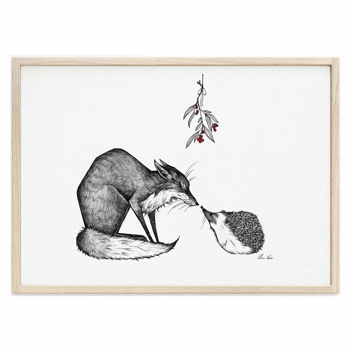 Kunstdruck - Fuchs & Igel