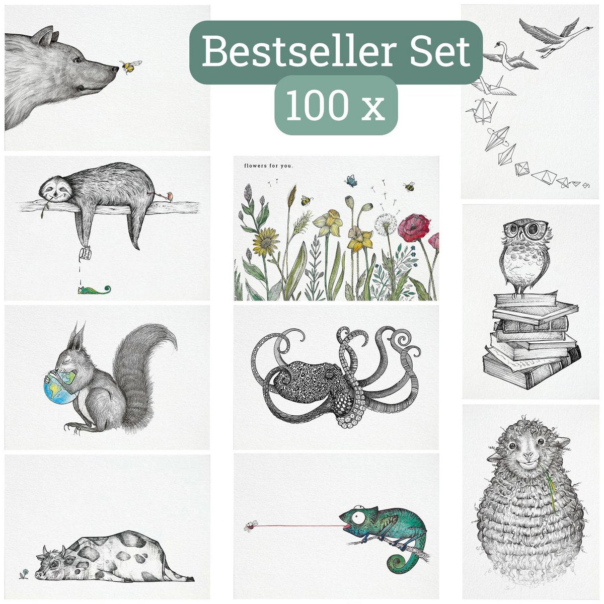Postkarten – 100er-Set B2B – Hitparade