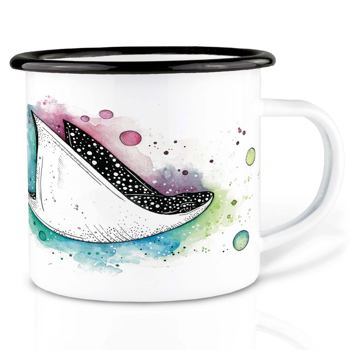 Emaille Tasse – Space Rochen