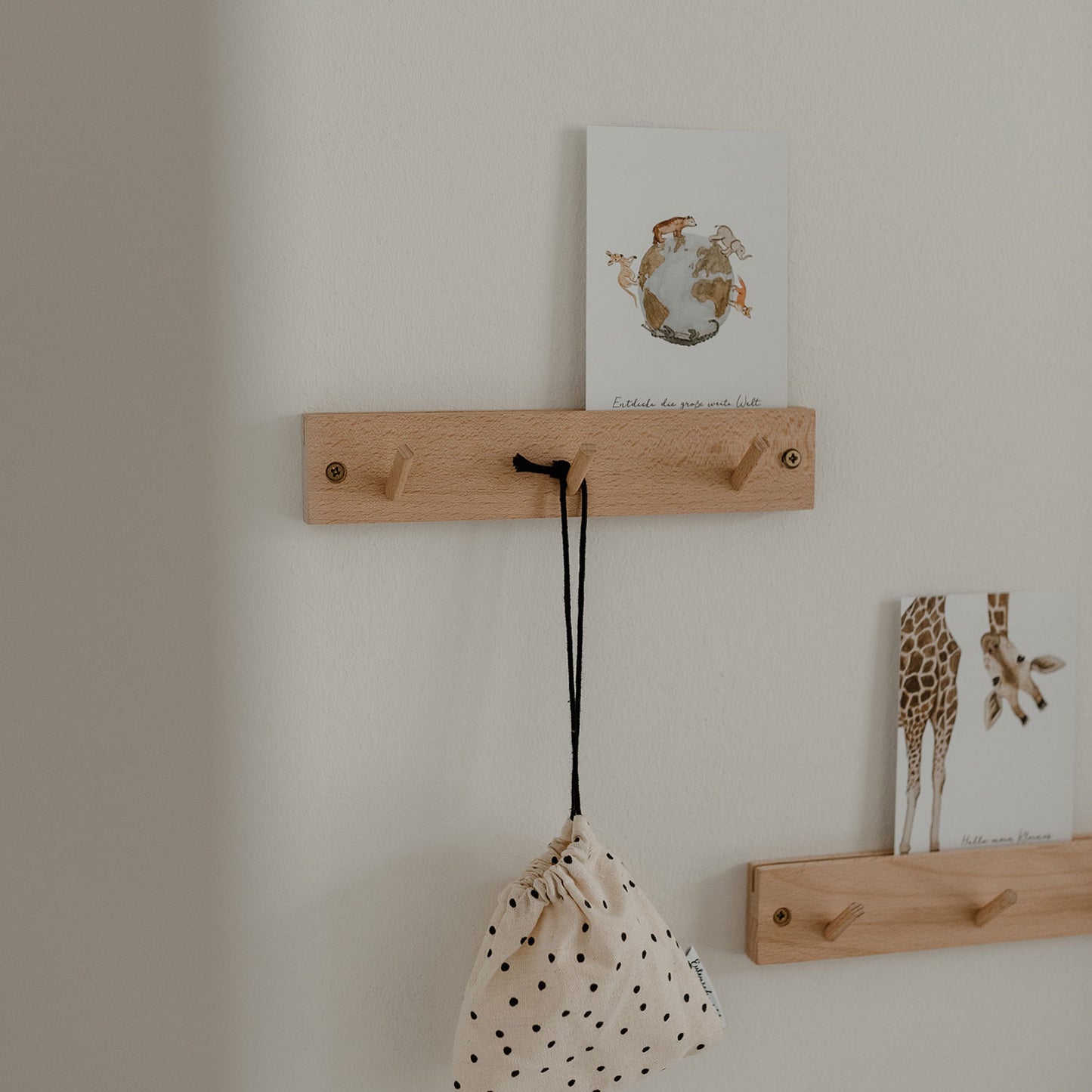 Hakenleiste mit Kartenhalter 25cm