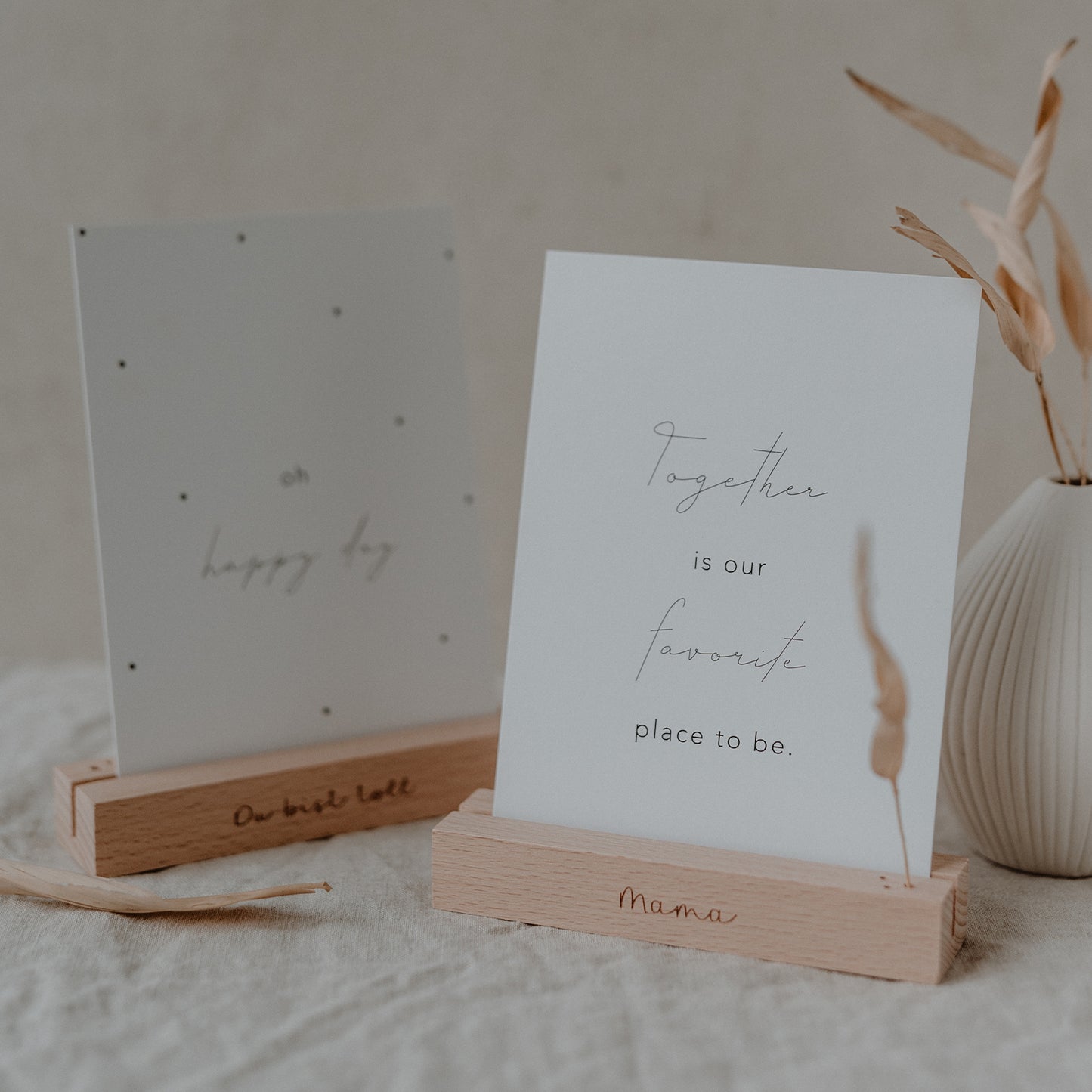 Karten- und Blumenhalter 2er Set - 12 cm Mama