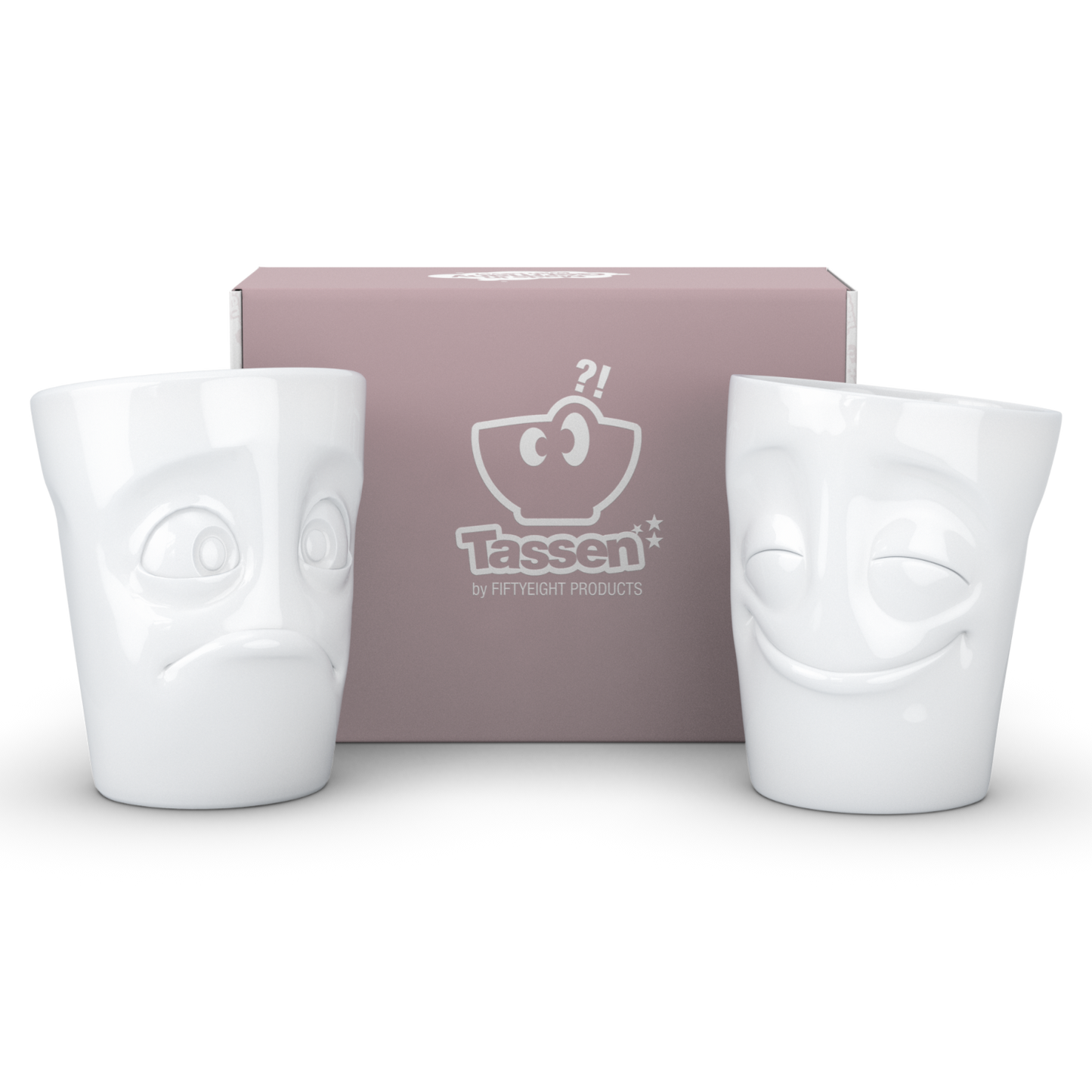 Becher Set - Vergnügt&Verdutzt weiß , 350ml