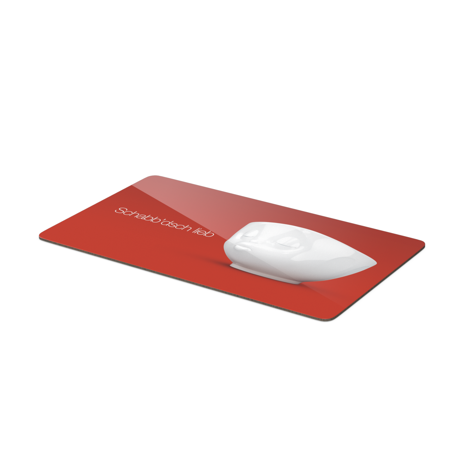 Frühstücksbrettchen “Schabb’dsch lieb” rot