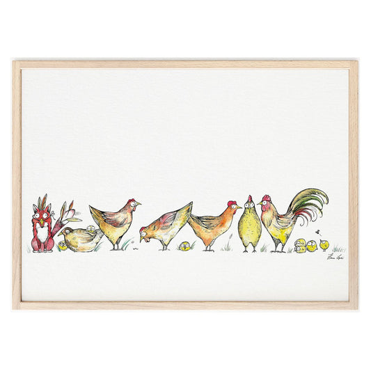 Kunstdruck - Fuchs im Hühnerpelz