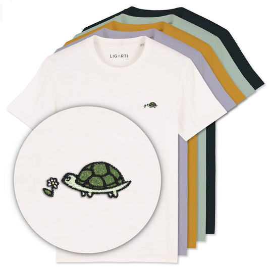 Besticktes T-Shirt – Lars die Schildkröte